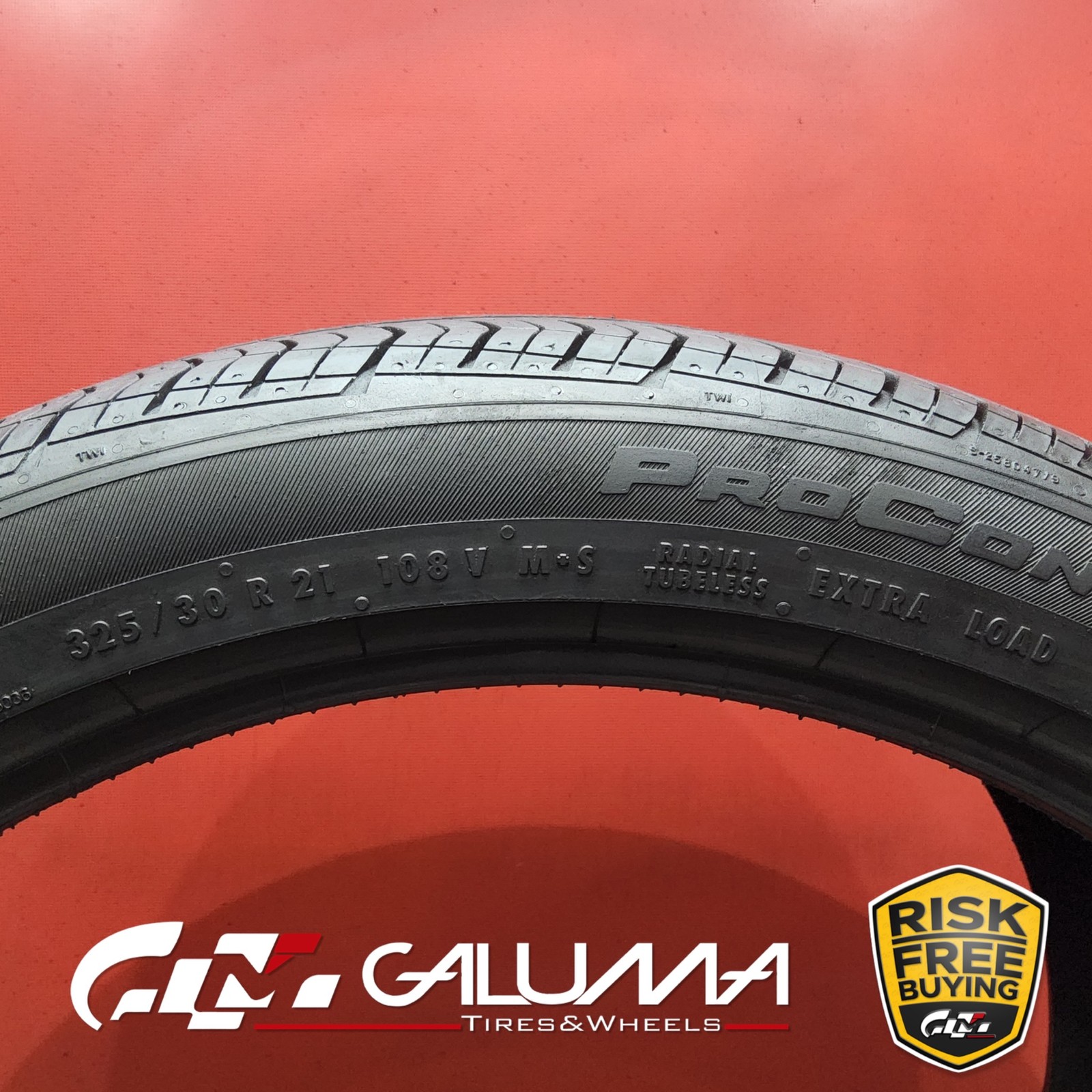 1 (One) Tire LikeNEW Continental ProContact RX XL 325/30R21 325/30/21 108V 91061