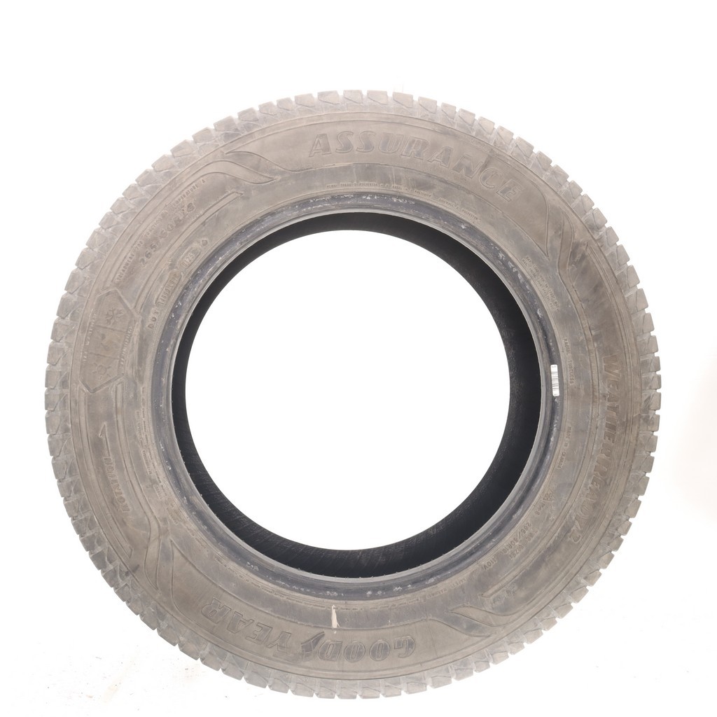 Set of (4) Used 265/60R18 Goodyear Assurance WeatherReady 2 110V – 6.5-8/32