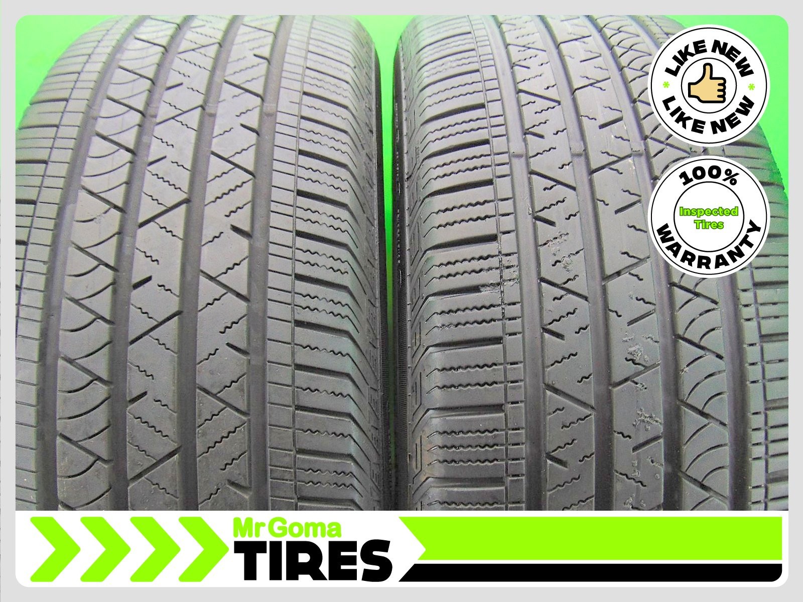 2 235/55R19 USED TIRES CONTINENTAL CROSSCONTACT LX SPORT 9.0/32 TREAD 101H