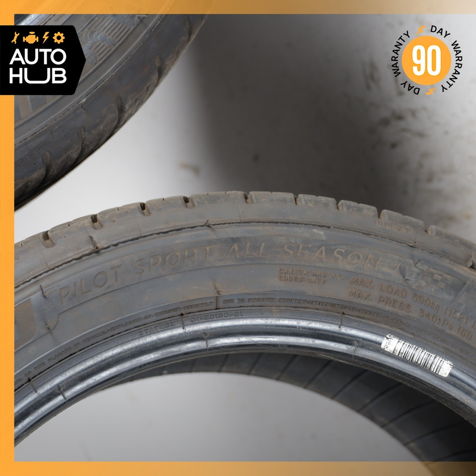 245/40ZR17 Michelin Pilot Sport All Season 4 245 40 17′ 95Y XL 8.5/32″ Set Of 2