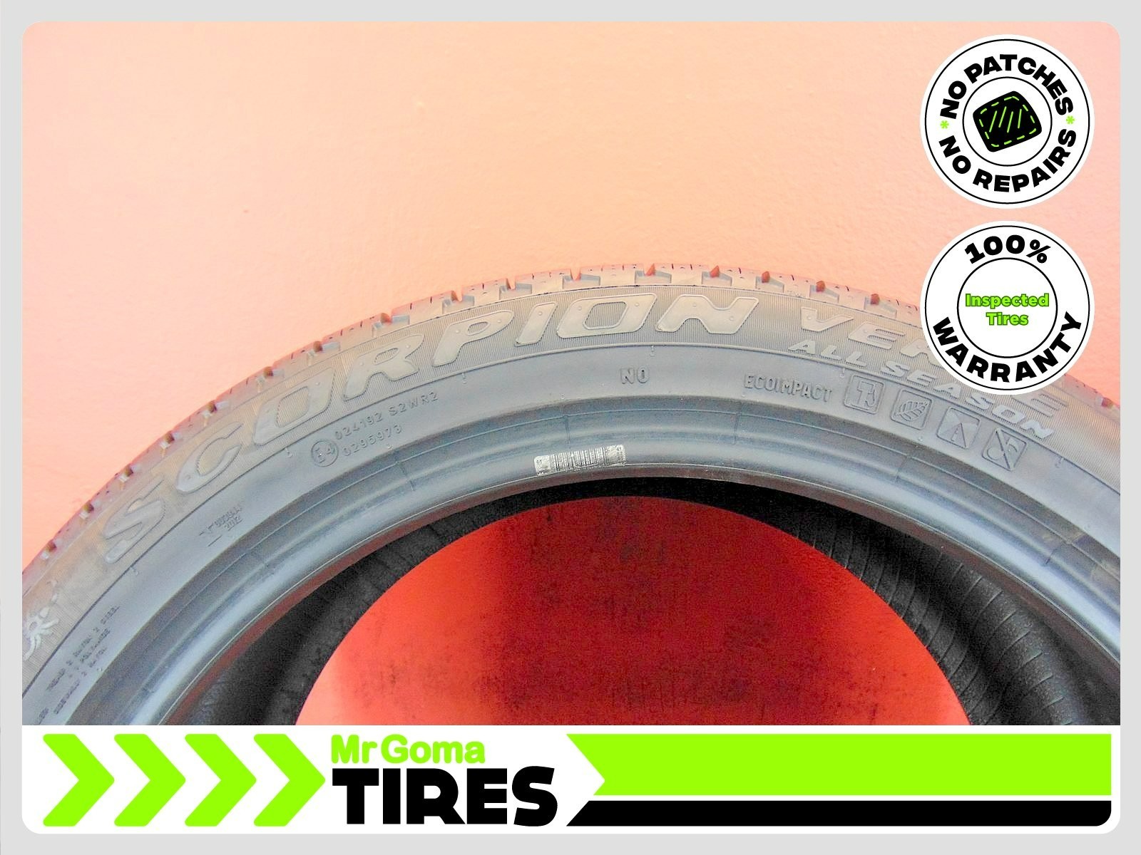 2 PIRELLI SCORPION VERDE AS ECOIMPACT XL 315/35R21 USED TIRES 78%LIFE NO PATCH