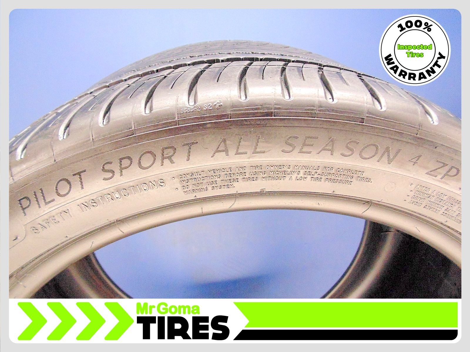 2 MICHELIN PILOT SPORT A/S 4 ZP RFT 325/30ZR19 USED TIRES 7.5/32 TREAD RUN FLAT