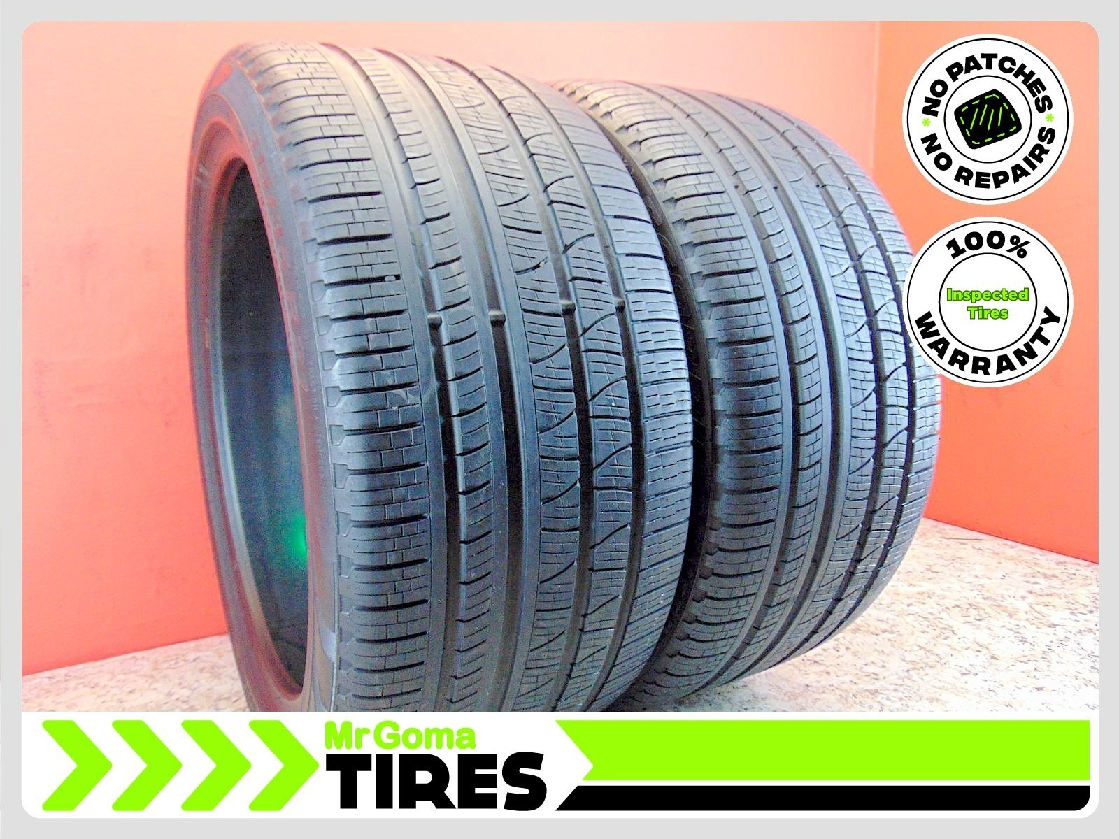2 PIRELLI SCORPION VERDE AS ECOIMPACT XL 315/35R21 USED TIRES 78%LIFE NO PATCH