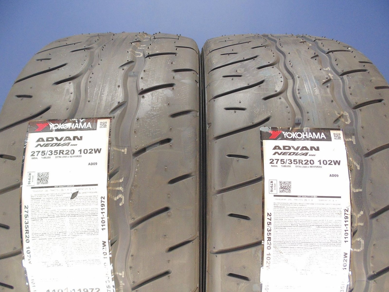 2 BRAND NEW 275/35R20 YOKOHAMA ADVAN NEOVA AD09 XL TIRES 102W 275/35/20 2753520