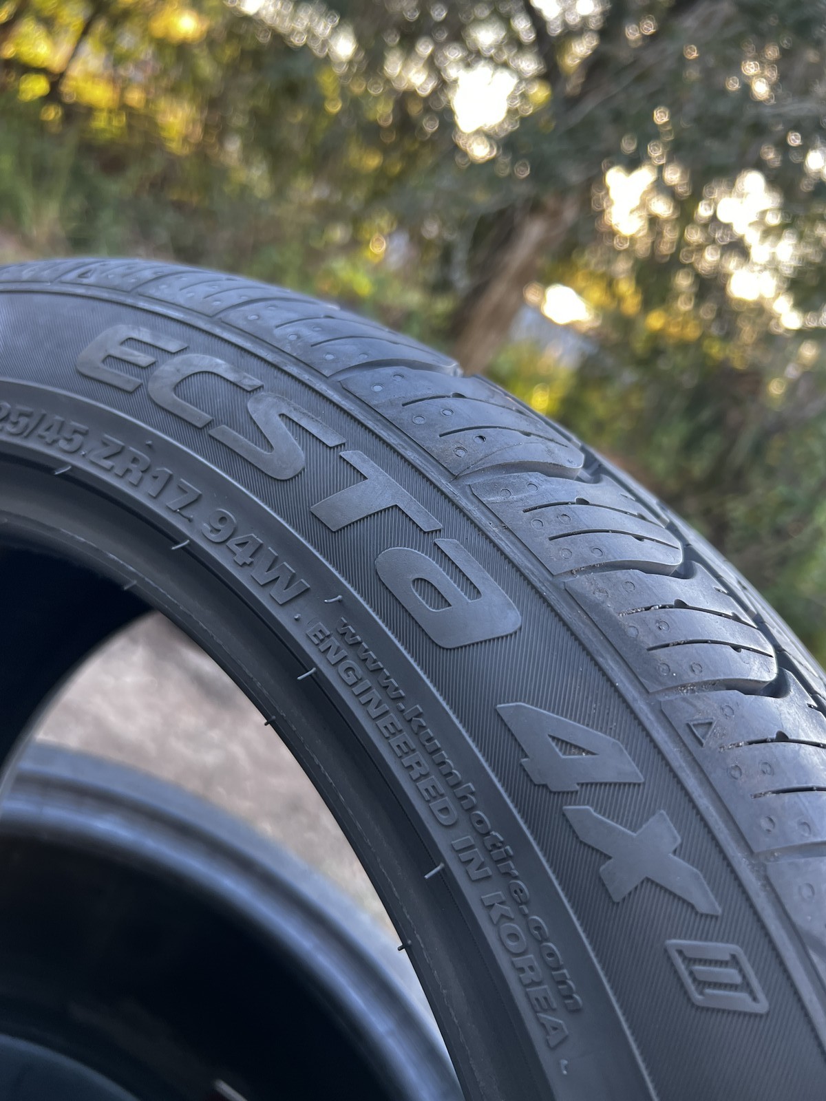 1 Tire Kumho Ecsta 4X II 225/45ZR17 94W DOT.1625 9.5/32