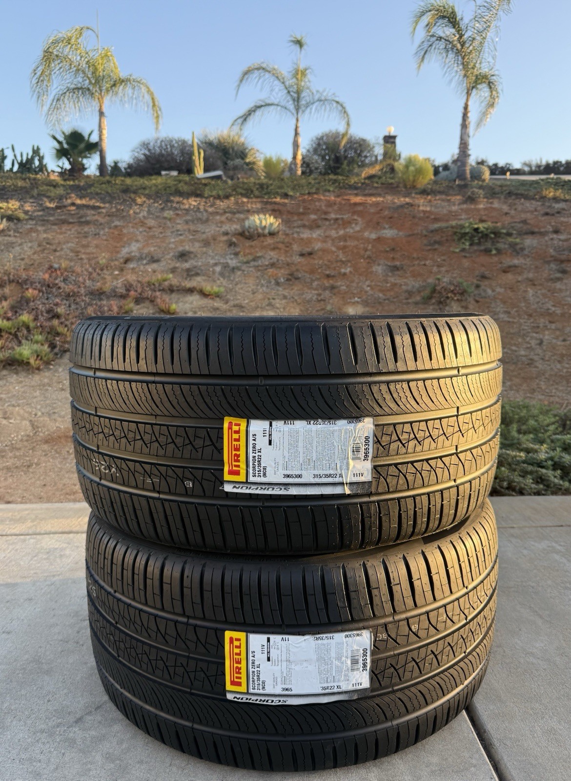 Set of TWO BRAND NEW 315/35R22 111V Pirelli Scorpion Zero A/S All Season Tires