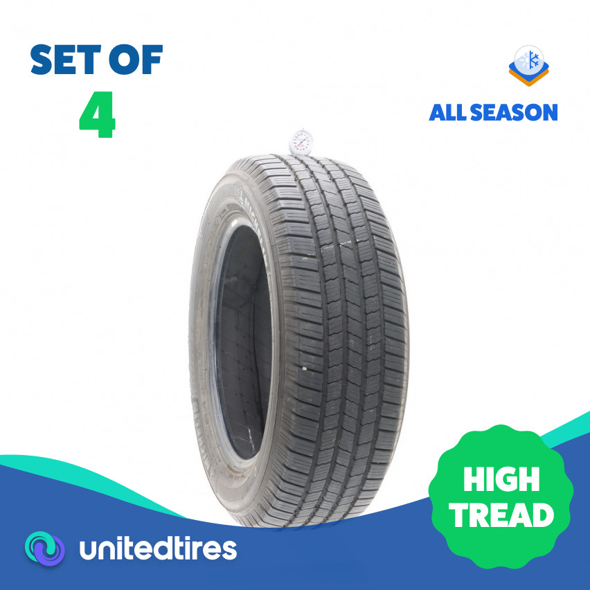 Set of (4) Used 235/60R18 Michelin X LT A/S 107H – 8.5-9.5/32