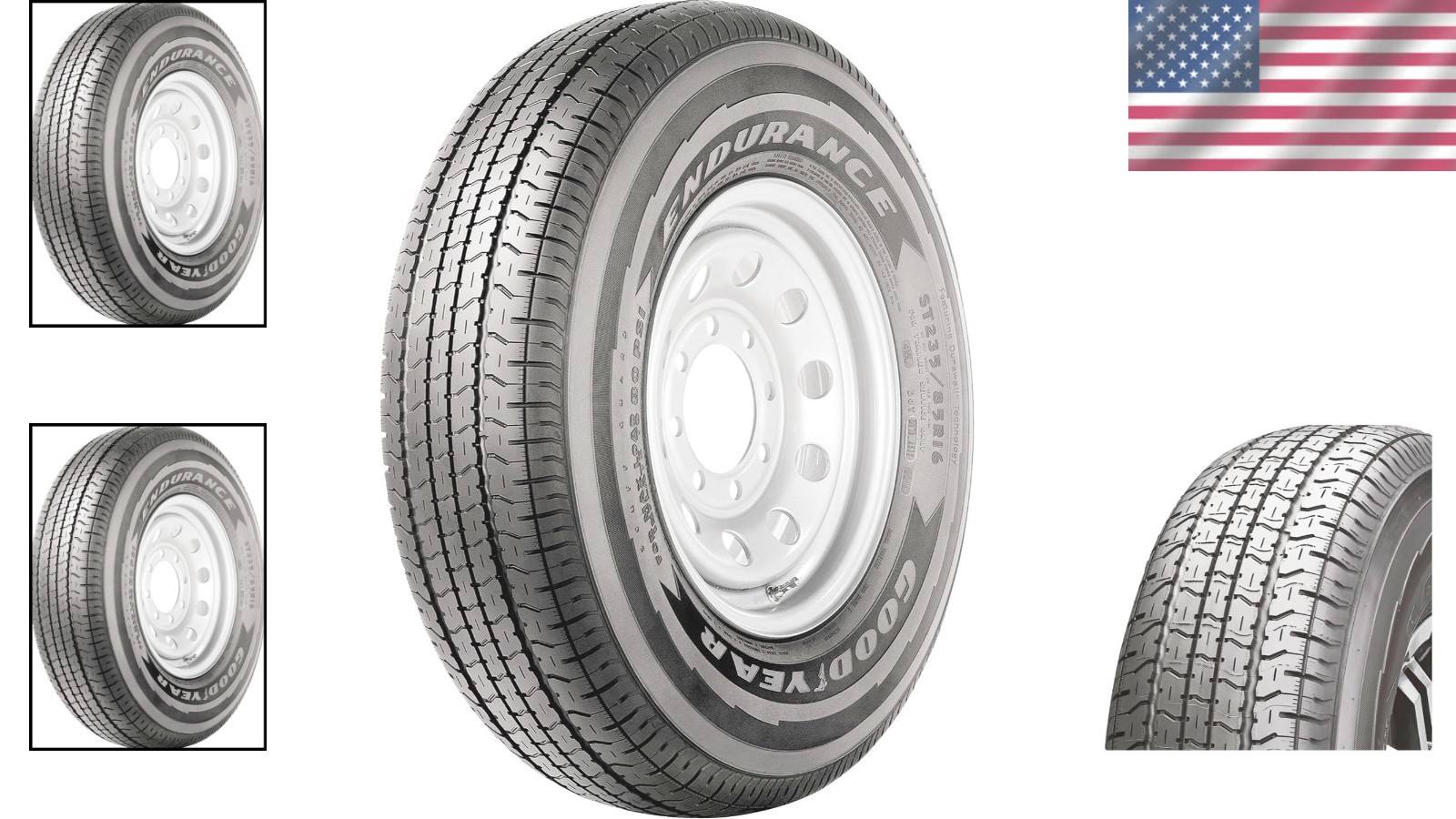 Durable ST205/75R14 Non-Directional Trailer Tire – Scuff Guard Enhancements