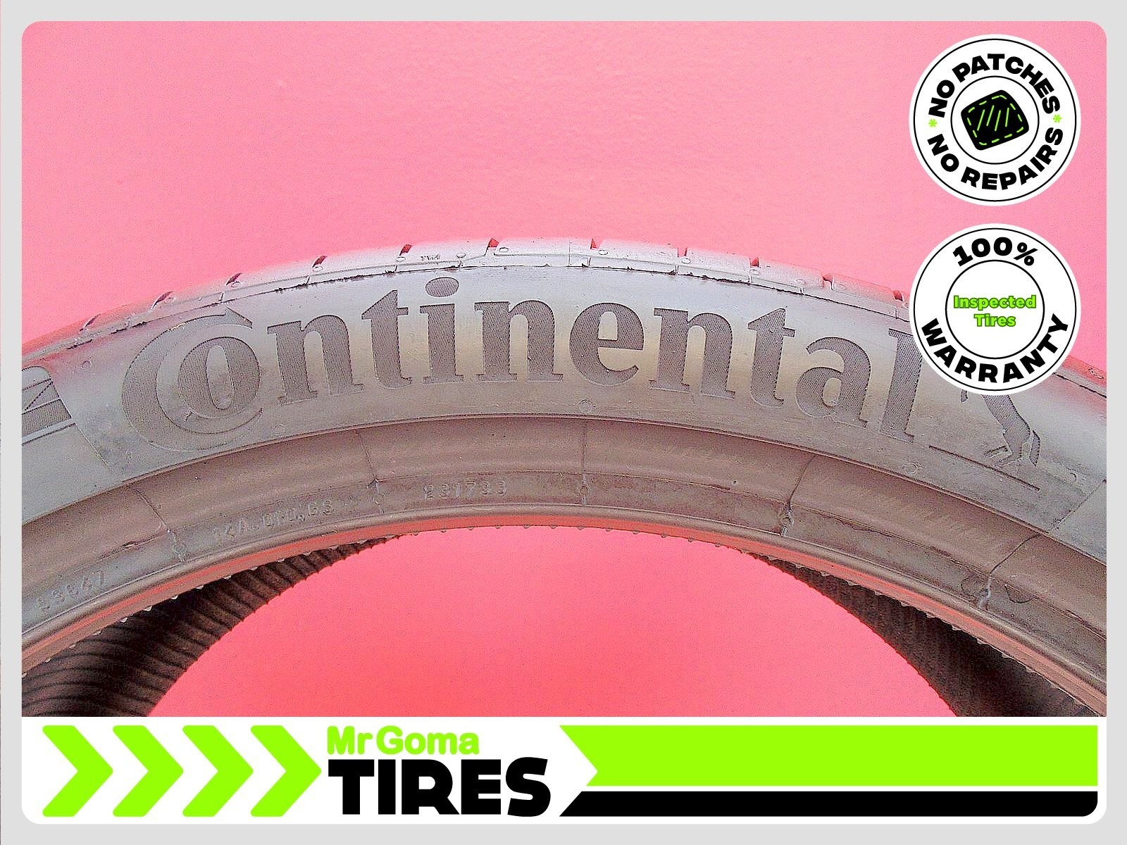 1 CONTINENTAL CONTISPORTCONTACT 5P T0 XL 265/35ZR21 USED TIRES 101Y 2653521