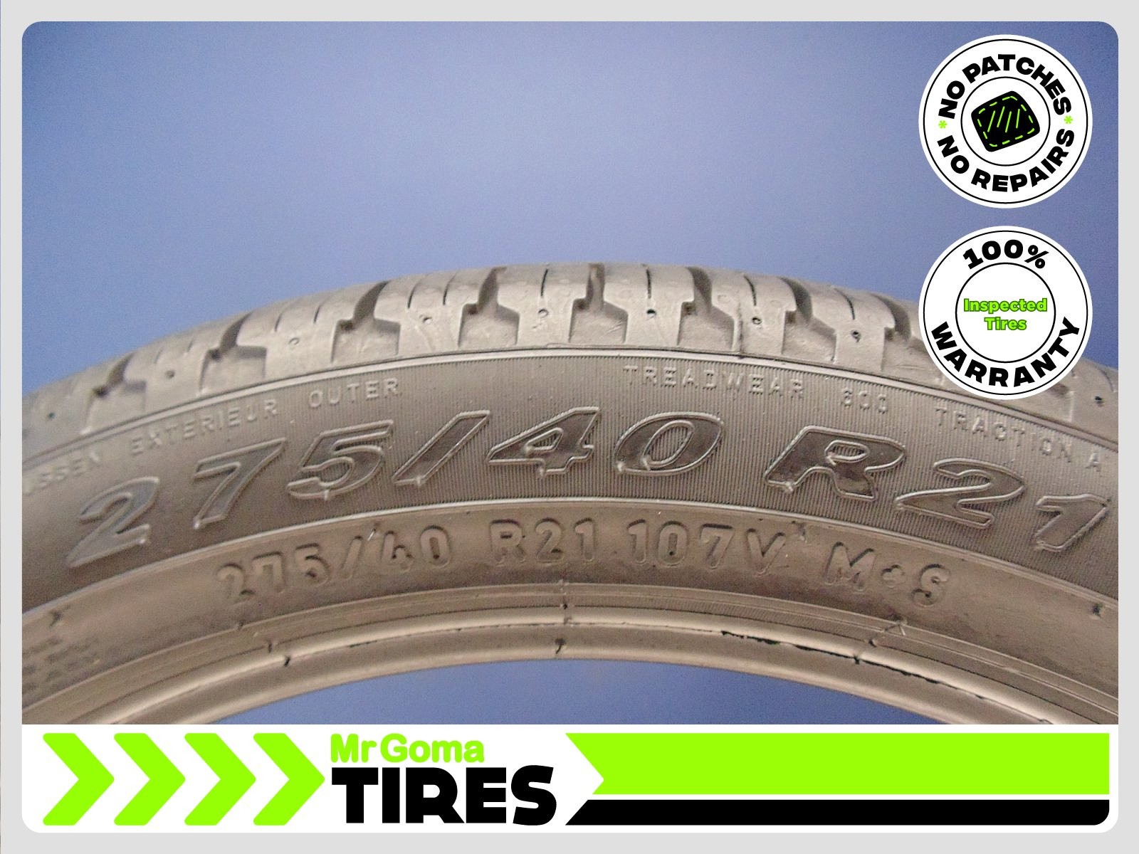 2 PIRELLI SCORPION VERDE A/S VOL XL 275/40R21 USED TIRES 7.3/32 TREAD 2754021