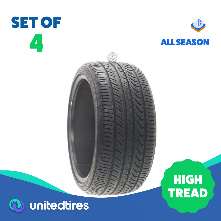 Set of (4) Used 265/35R19 Yokohama Advan Sport A/S Plus 98Y – 8.5-9.5/32