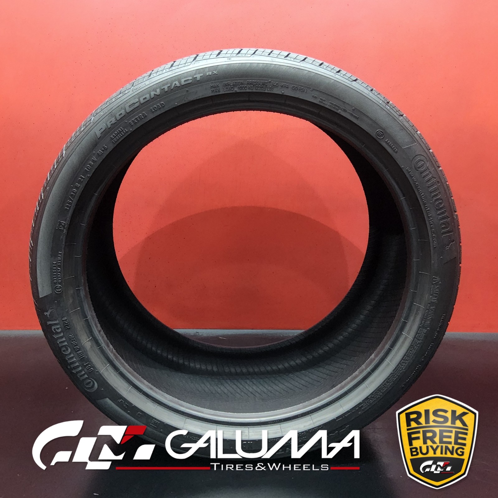 1 (One) Tire LikeNEW Continental ProContact RX XL 325/30R21 325/30/21 108V 91061