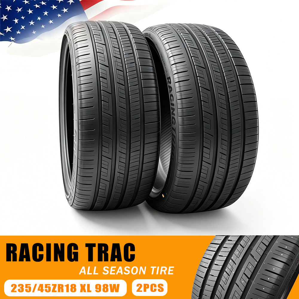 2Set RACING TRAC A/S 235/45ZR18 98W XL All Season High Speed Responsive Tire Set