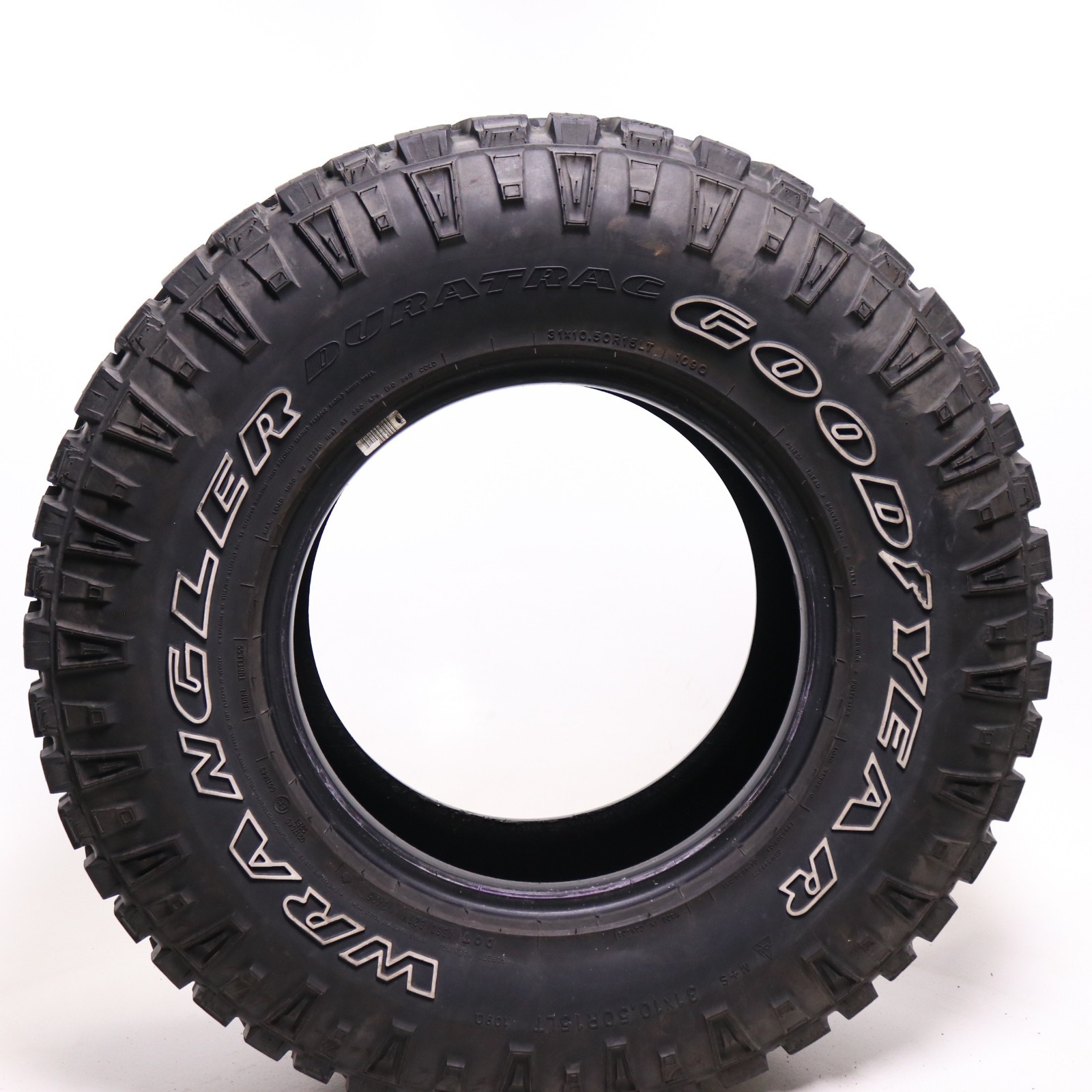Set of 2 Used LT 31X10.50R15 Goodyear Wrangler Duratrac – 109Q – 12-13/32