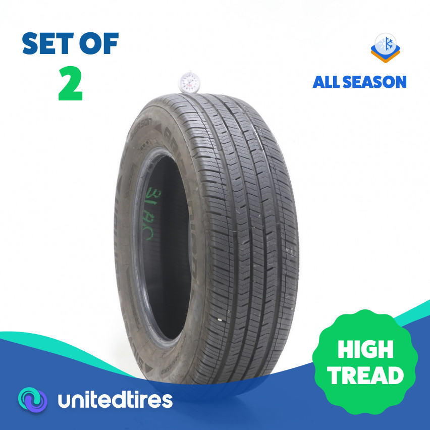 Set of (2) Used 225/65R17 Arizonian Silver Edition 102H – 9/32
