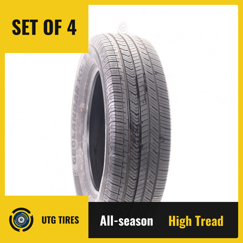 Set of (4) Used 265/60R20 Yokohama Geolandar X-CV G057 112H – 9.5-11/32
