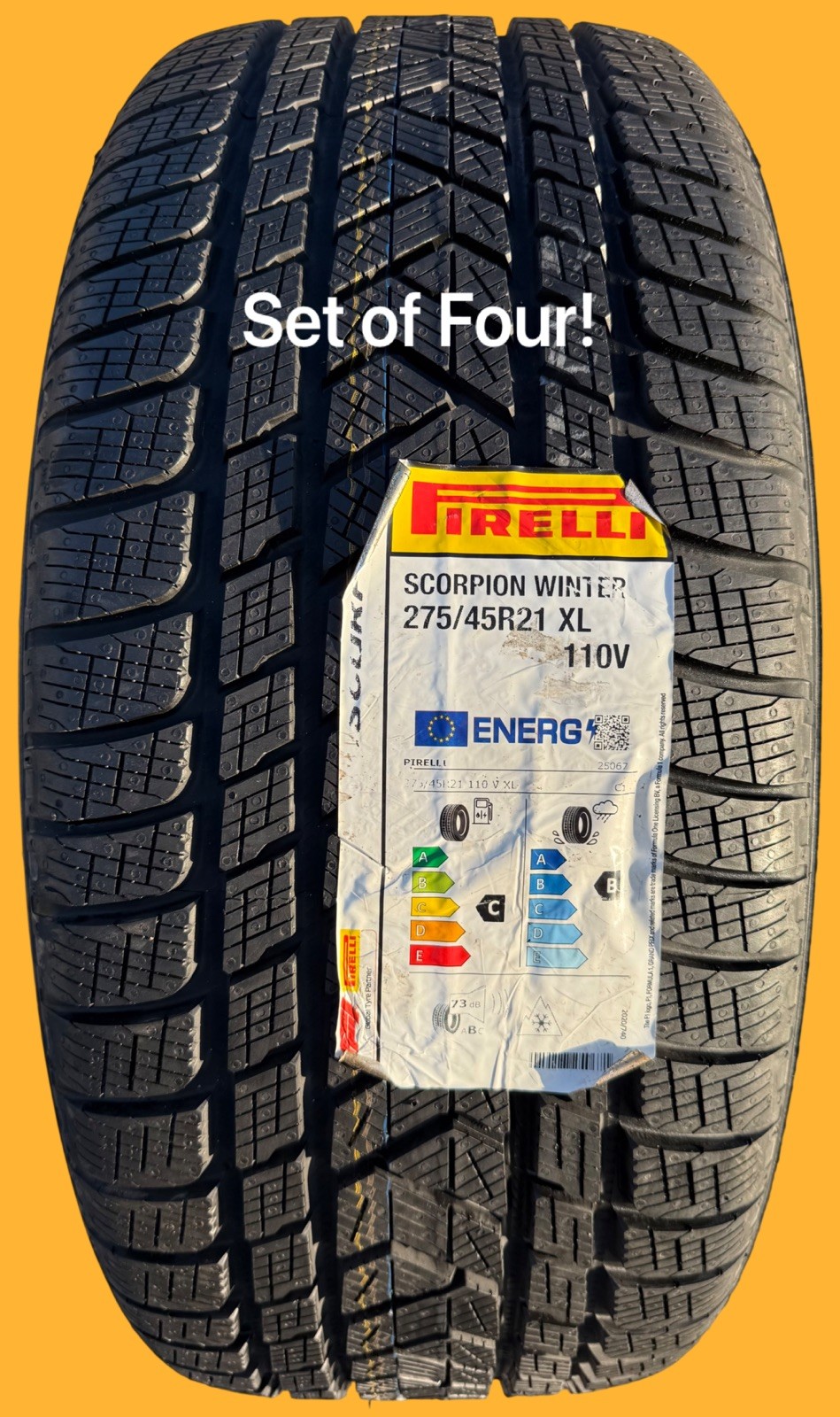 Set of FOUR BRAND NEW 275/45R21 110V Pirelli Scorpion Winter Snow Tires 2754521
