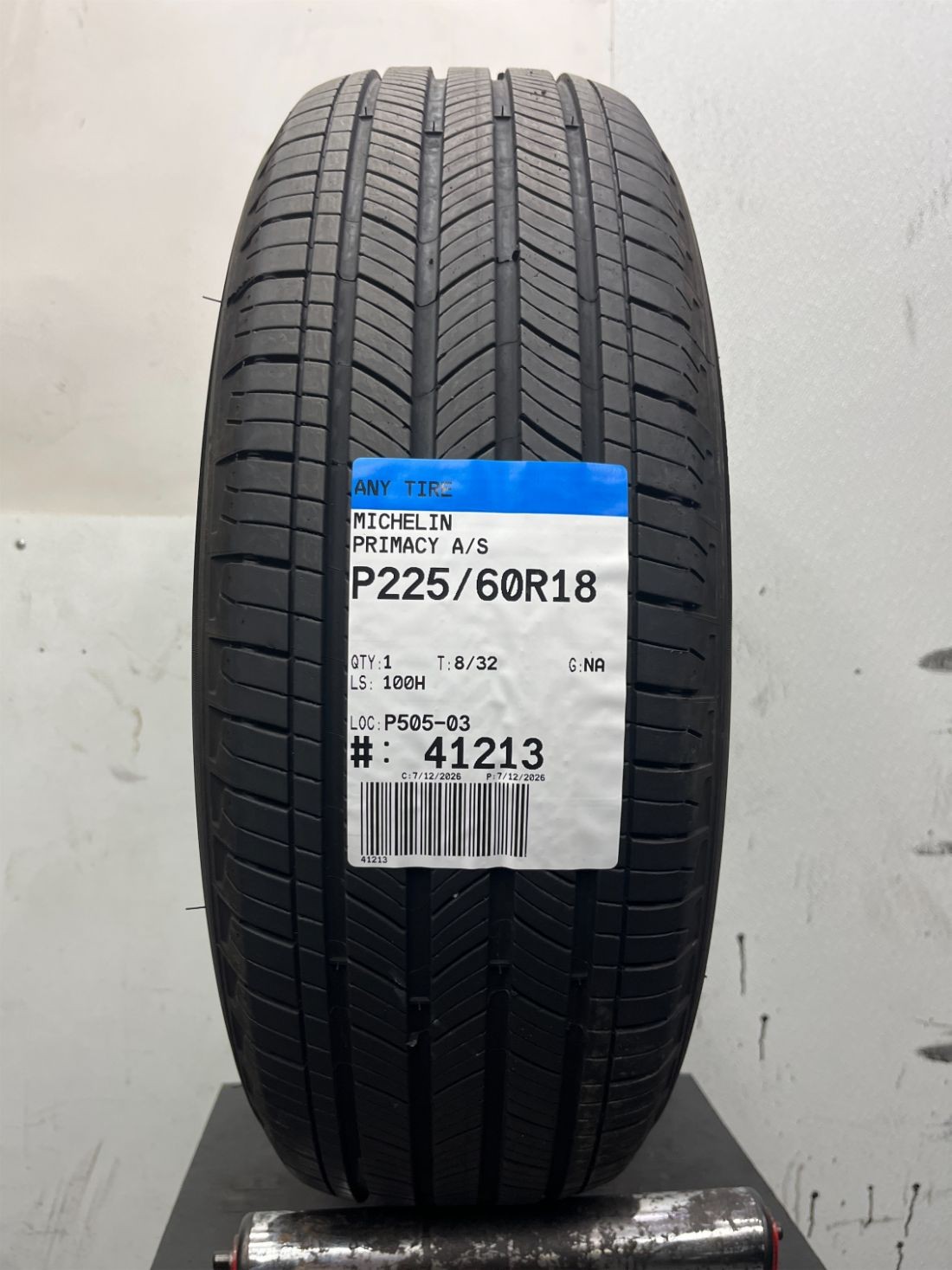 1 Used P225/60R18 Michelin Primacy A/S 100 H – 8/32