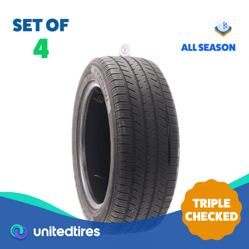Set of (4) Used 235/55R18 Yokohama Avid Ascend LX 100V – 7-8.5/32