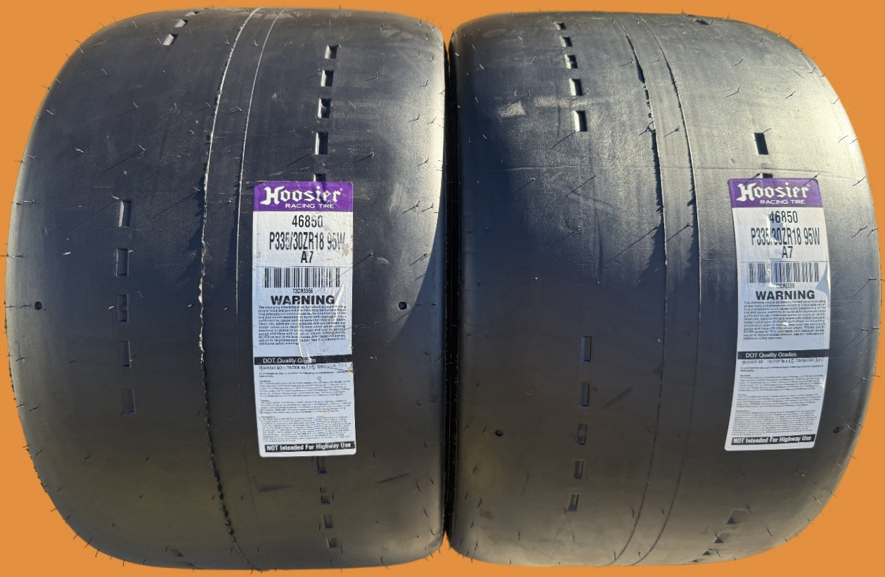 Set of TWO BRAND NEW 335/30ZR18 95W Hoosier A7 Racing Tires Slicks P335/30ZR18