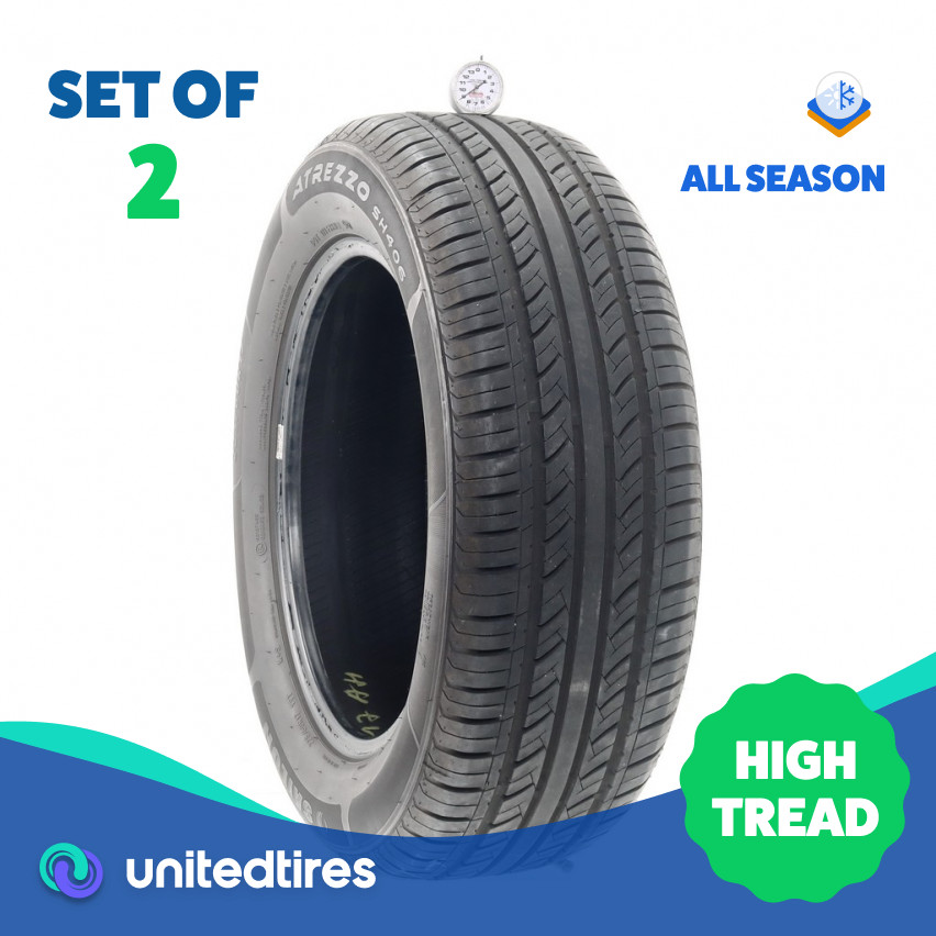 Set of (2) Used 225/60R17 Sailun Atrezzo SH406 99T – 9/32