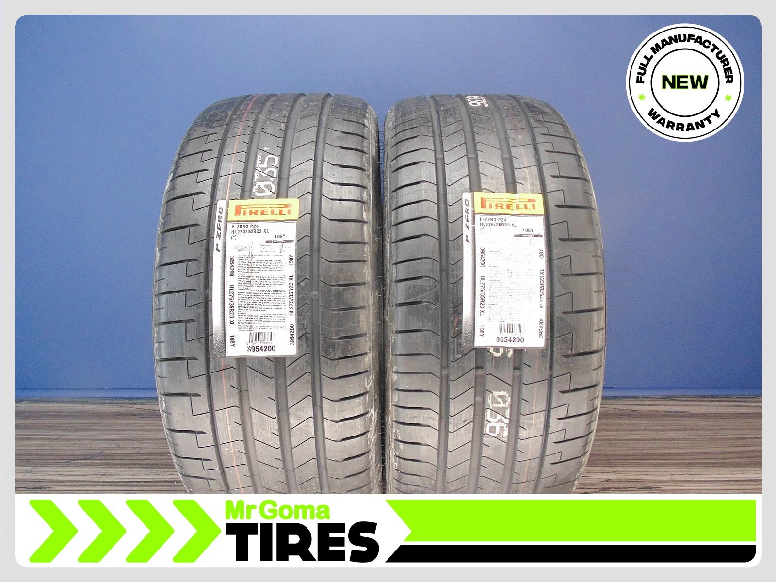 2 BRAND NEW 275/35R23 PIRELLI P ZERO PZ4 XL TIRES BMW PZERO 108Y HL 2753523
