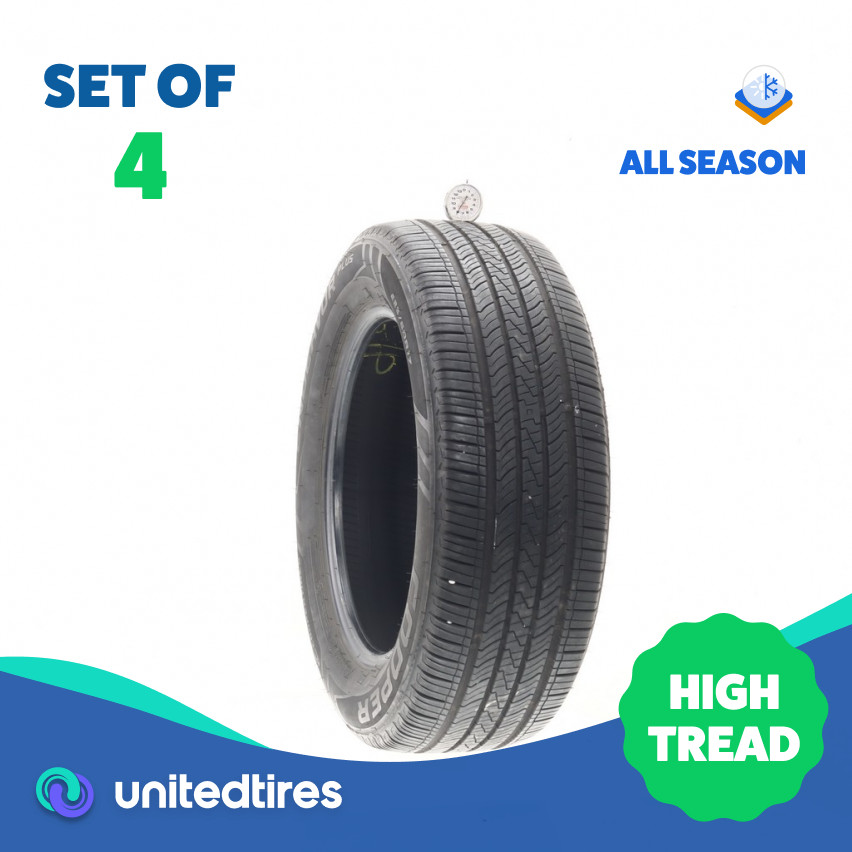 Set of (4) Used 225/60R17 Cooper Endeavor Plus 99H – 8-9.5/32 (10PN9)