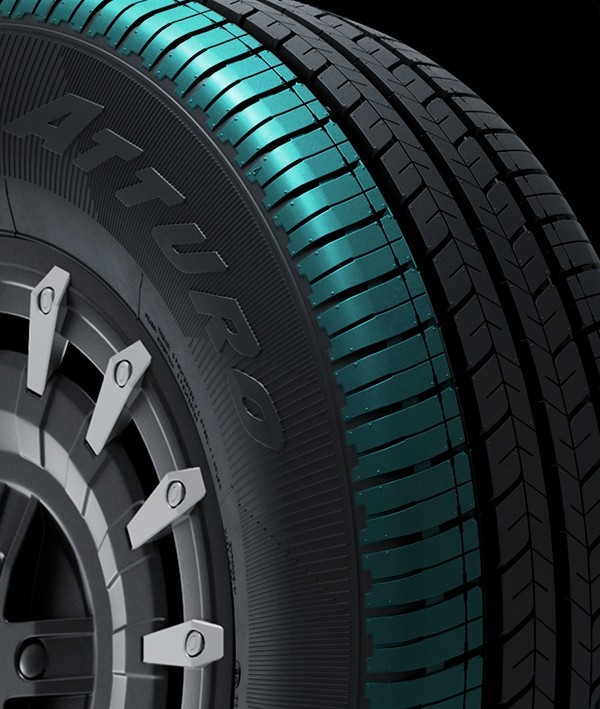 Atturo CV400 225/75R16 121/120R 10PR Commercial Van Tire 3197lb CAP.