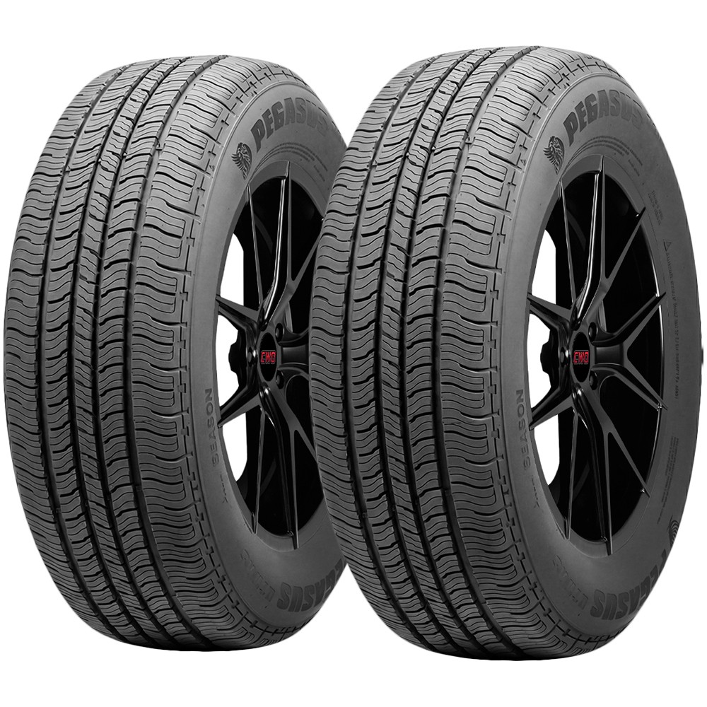 (QTY 2) 265/65R18 Pegasus HTX AS 114H SL Black Wall Tires