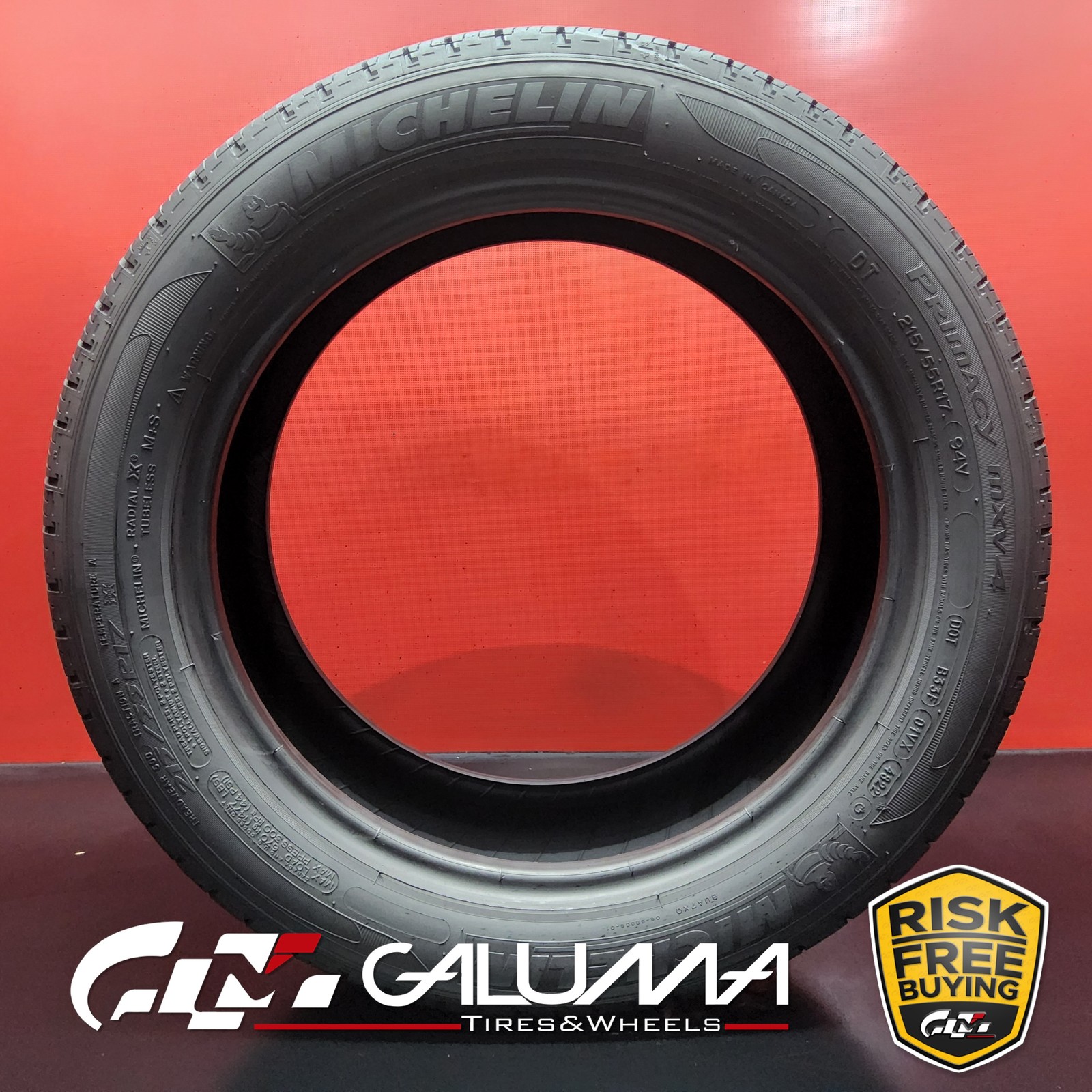 1 Tire Michelin Primacy mxv4 215/55R17 215/55/17 2155517 94V No Repairs #95318