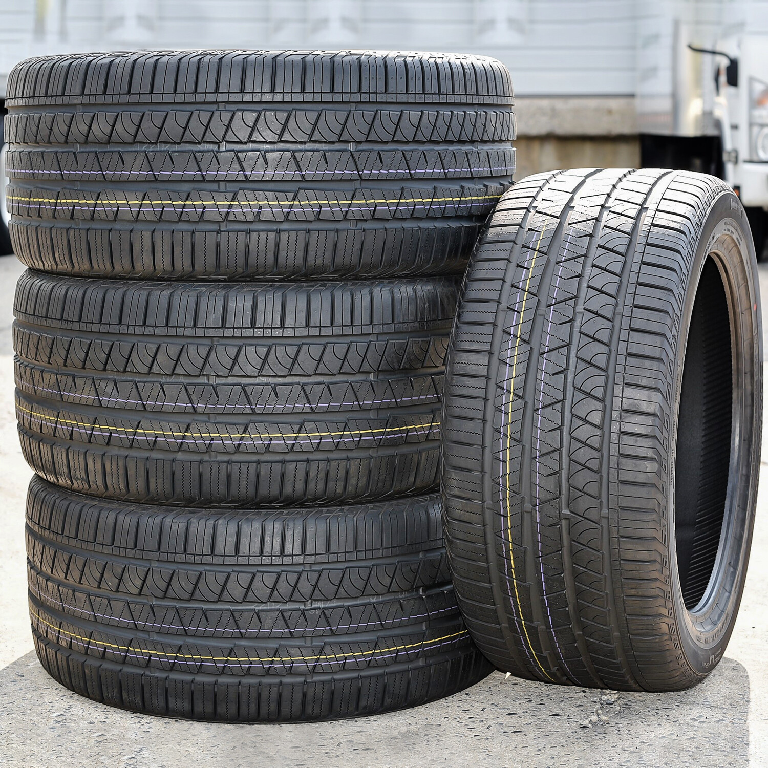 4 Tires Continental CrossContact LX Sport SSR 235/60R18 103H All Season Run Flat