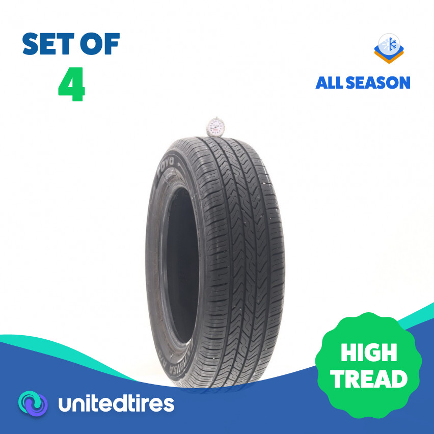 Set of (4) Used 205/65R16 Toyo Extensa A/S II 95H – 9.5-10.5/32