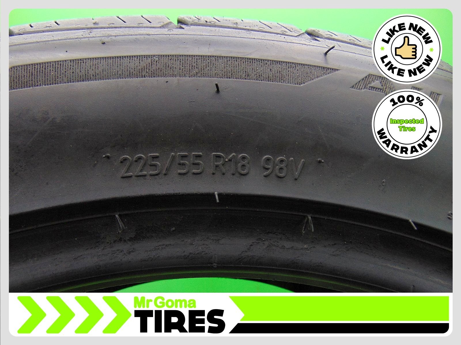 1 225/55R18 USED TIRE BFGOODRICH ADVANTAGE CONTROL ALL SEASOn 9.6/32 TREAD 98V