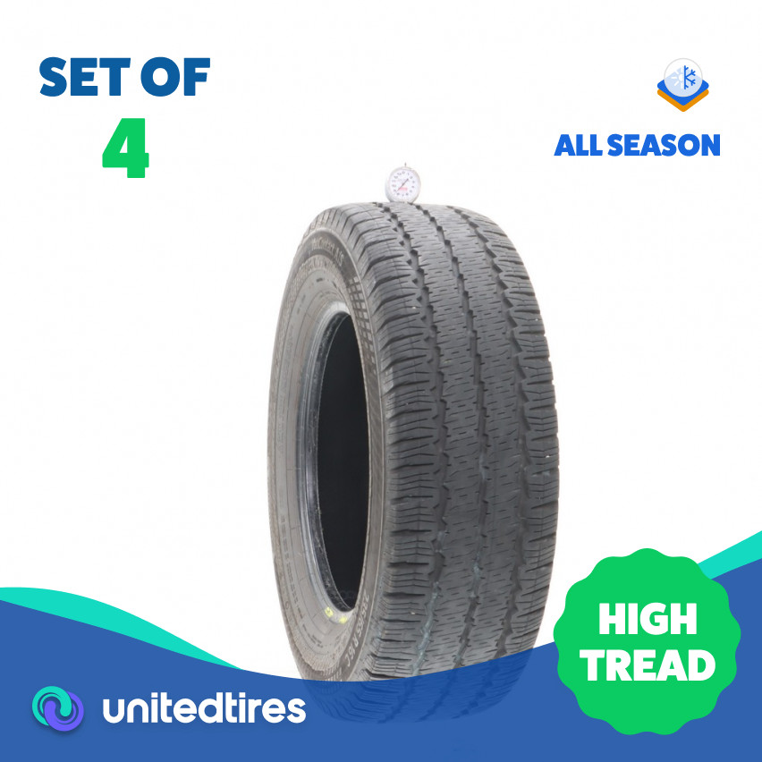 Set of (4) Used 235/65R16C Continental VanContact A/S 121/119R – 8.5-9.5/32