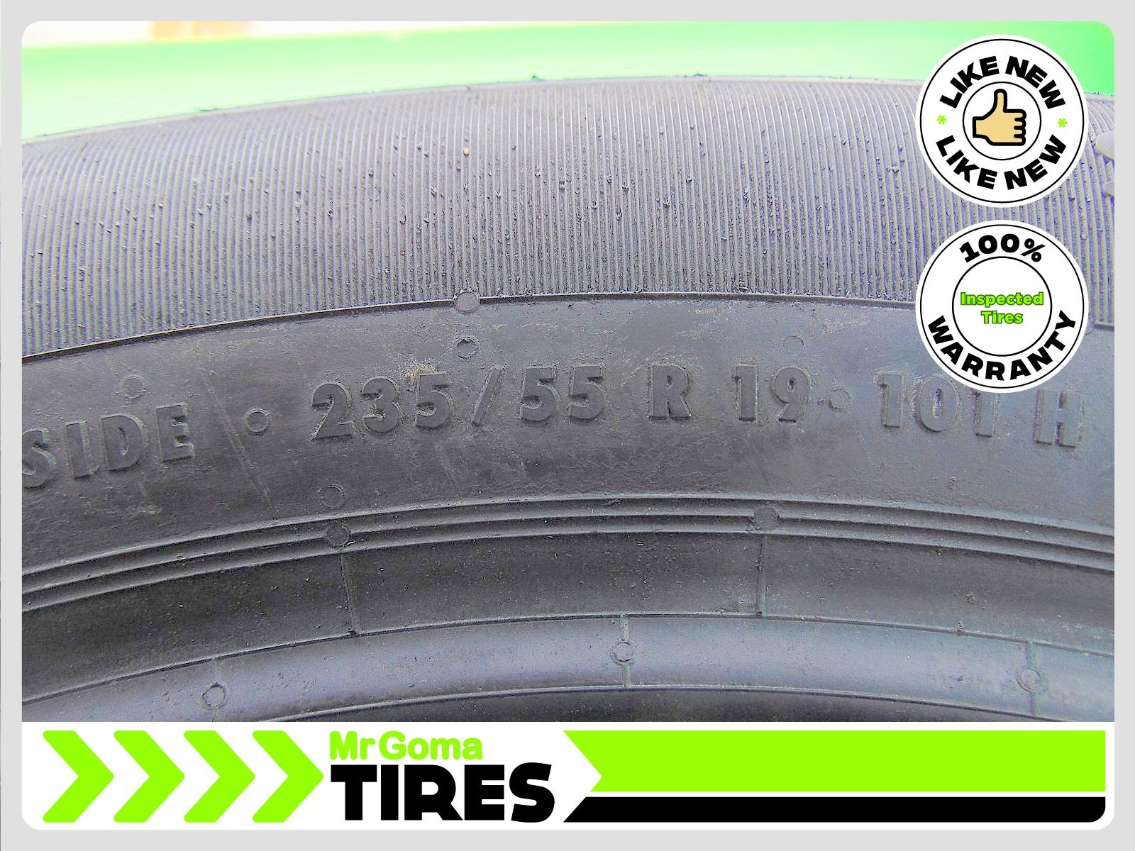 2 235/55R19 USED TIRES CONTINENTAL CROSSCONTACT LX SPORT 9.0/32 TREAD 101H