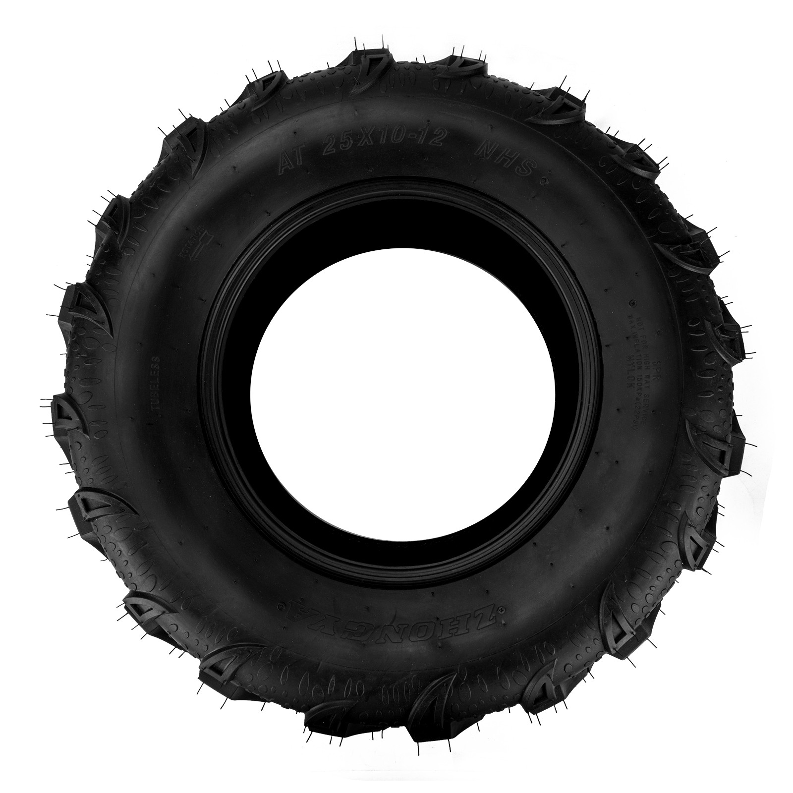25×10-12 ATV Tires 25x10x12 25 10 12 6Ply Heavy Duty ATV UTV All Terrain 2Pc