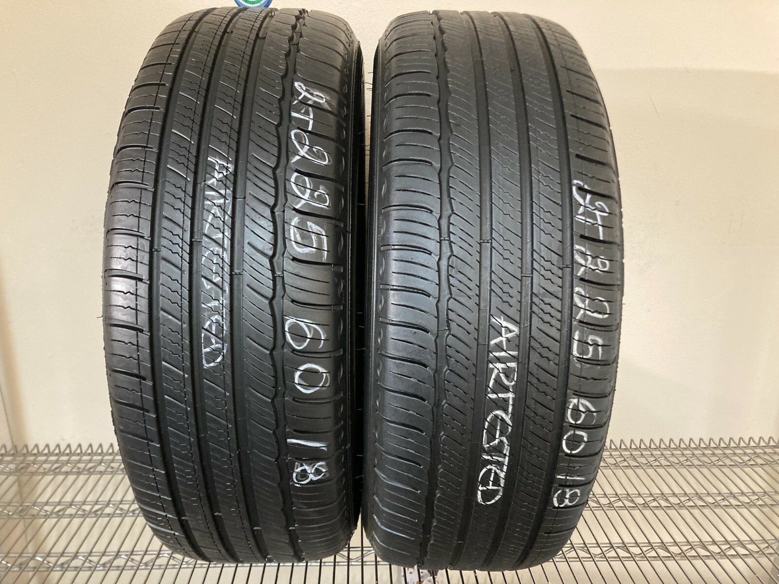 2 Tires 225 60 18 Michelin Primacy Tour A/S 100H (7.00-8.00/32 = 77-88% Tread)
