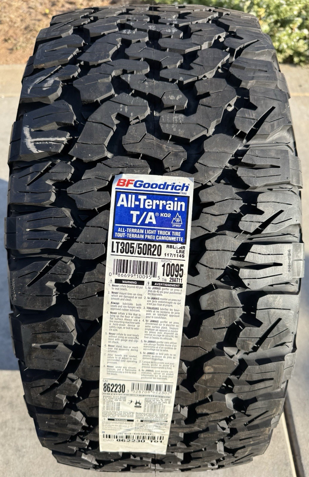 4 NEW LT305/50R20 117/114S BF Goodrich BFG All-Terrain T/A KO2 Tires 305/50R20