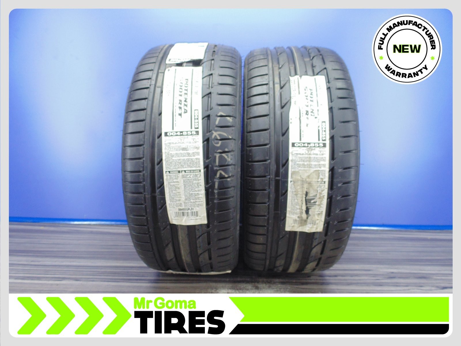 2 BRAND NEW 225/35R19 BRIDGESTONE POTENZA S001 RFT XL 88Y RUN FLAT TIRES 2253519