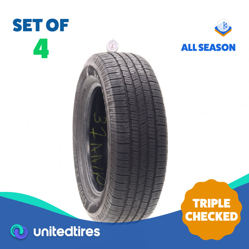 Set of (4) Used 225/65R17 Goodyear Reliant All-season 102H – 7.5-9.5/32 (18686)