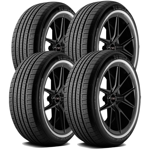 (QTY 4) 205/75R14 Nexen N’Priz AH5 95S SL White Wall Tires