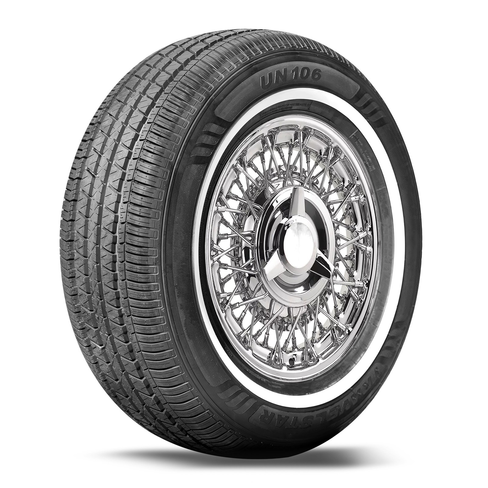 Set of 4 Travelstar UN106 205/70R15 96T 18mm White Wall A/S Passenger Car Tire