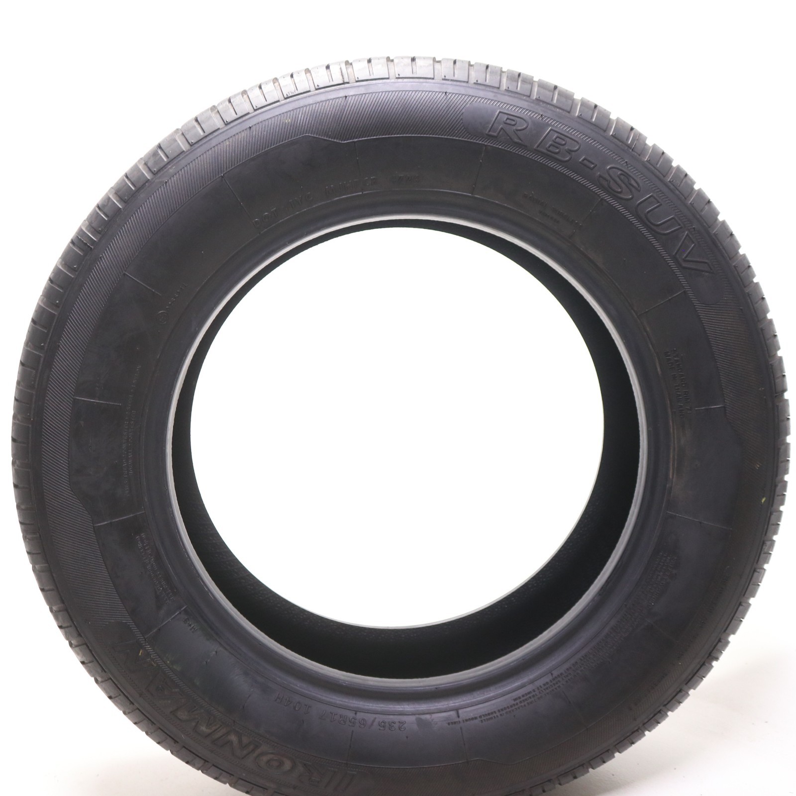 Set of 4 Used 235/65R17 IronMan RB-SUV – 104H – 9-10/32 No Repairs