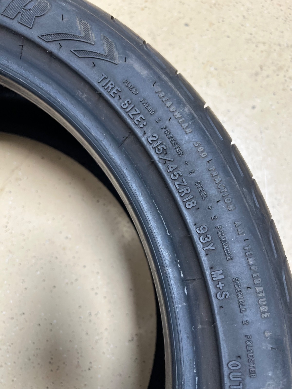 1 – TAKEOFF 215/45ZR18 (93Y) M+S Goodyear Eagle Exhilarate – 7125
