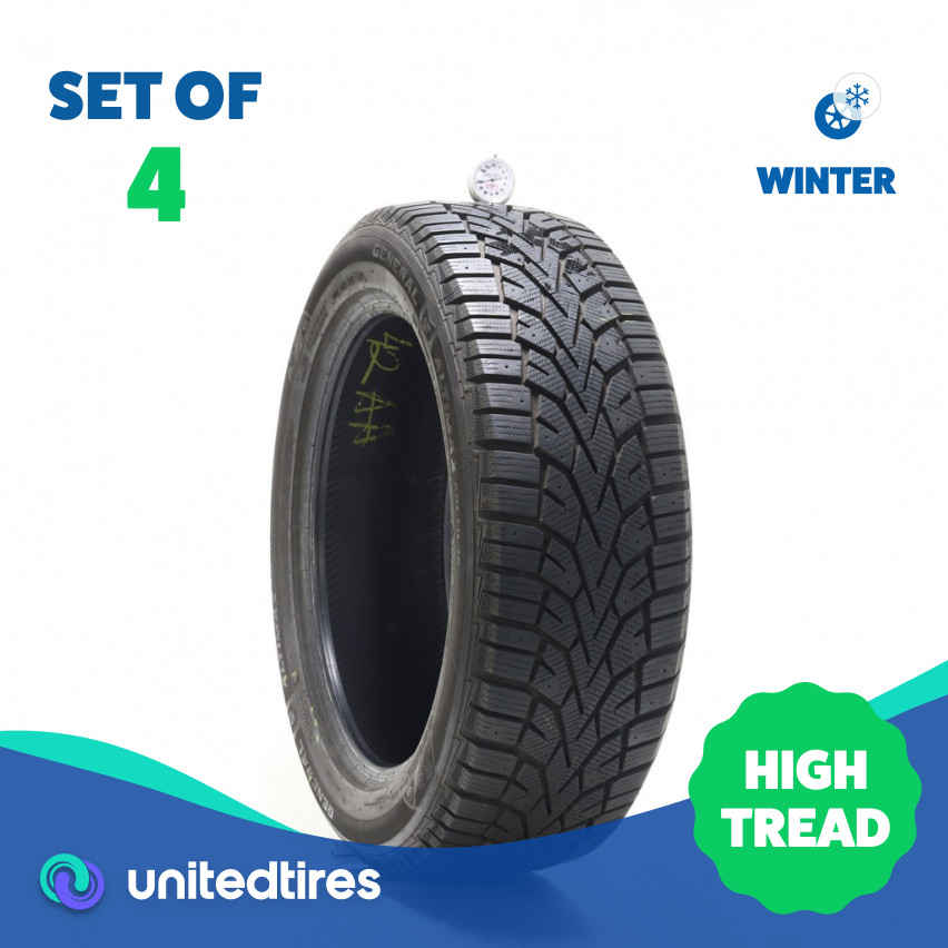 Set of (4) Used 225/55R19 General Altimax Arctic 12 103T – 9.5/32