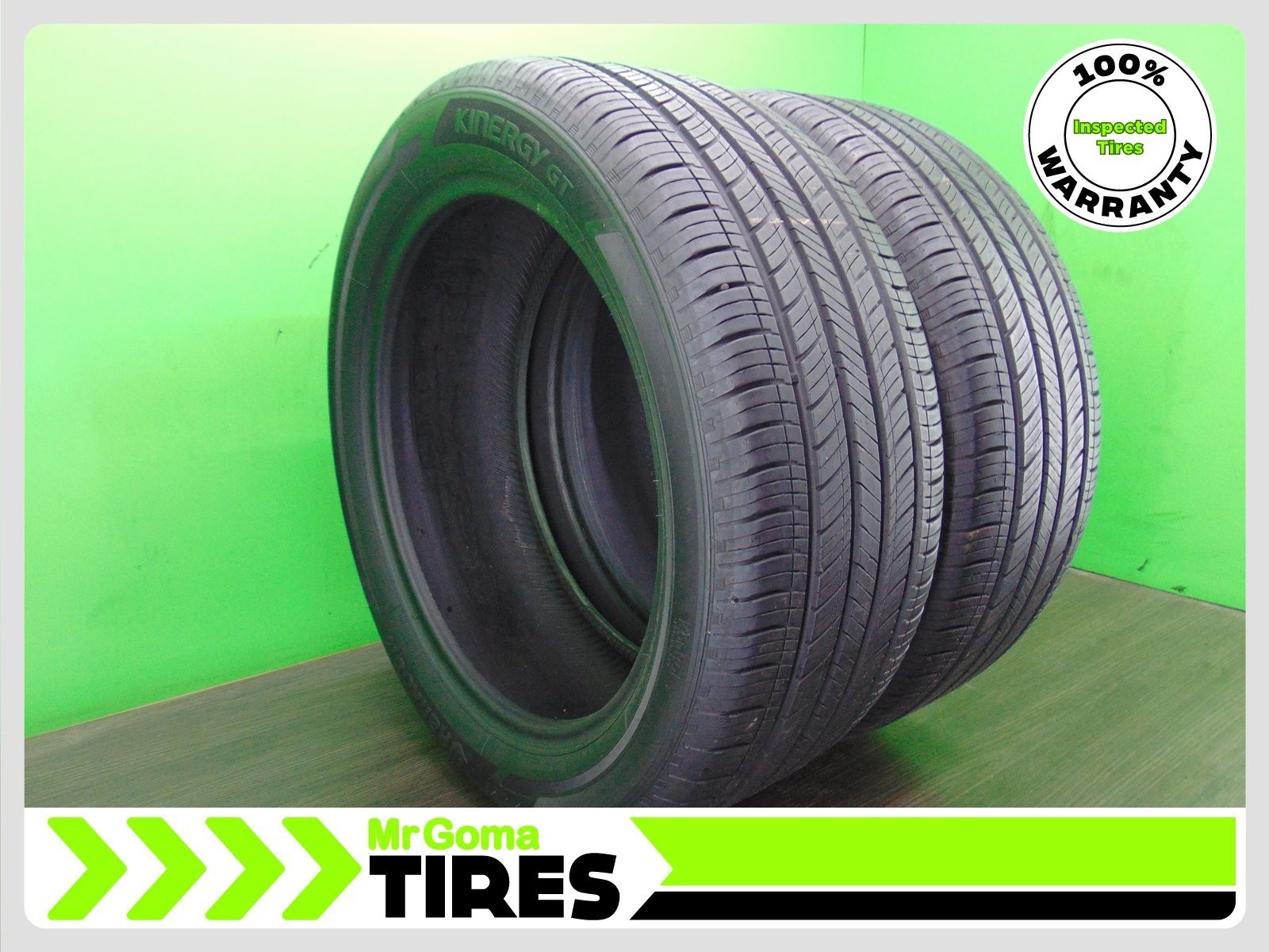 2 USED TREAD 235/50R19 HANKOOK KINERGY GT Control Technology Tires 8.5/32 Avg.