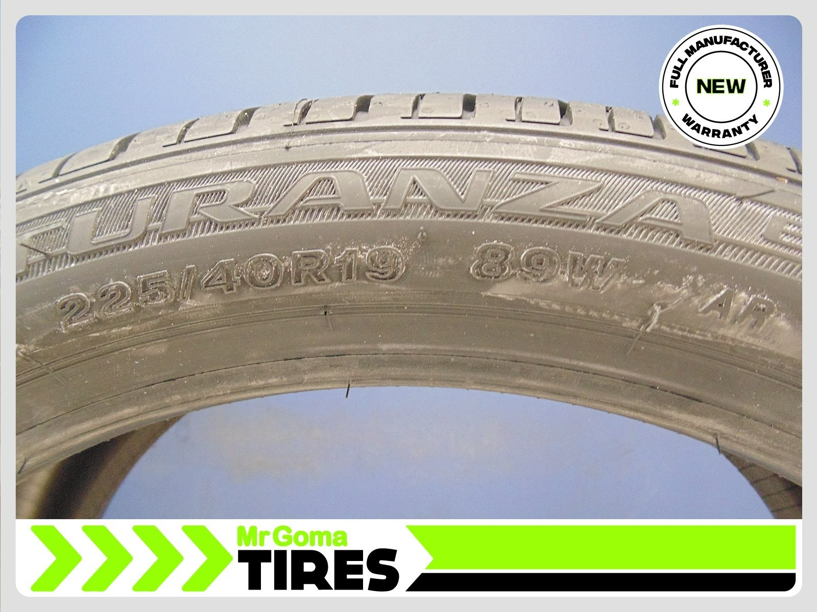 4 BRAND NEW 225/40R19 BRIDGESTONE TURANZA EL450 AR RSC RFT TIRE 89W Run flat