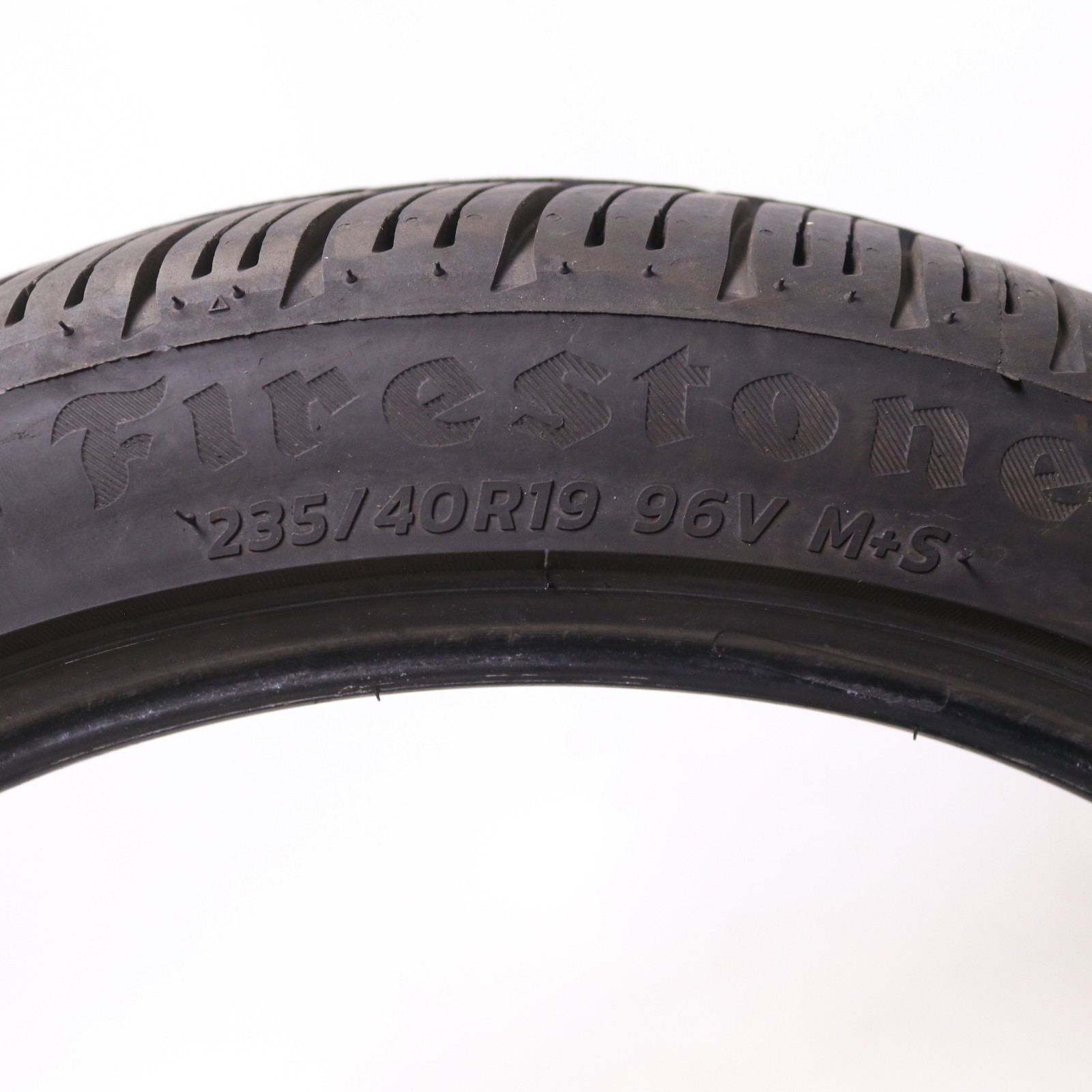 Set of 2 Used 235/40R19 Firestone Firehawk AS V2 – 96V – 7-8/32 No Repairs