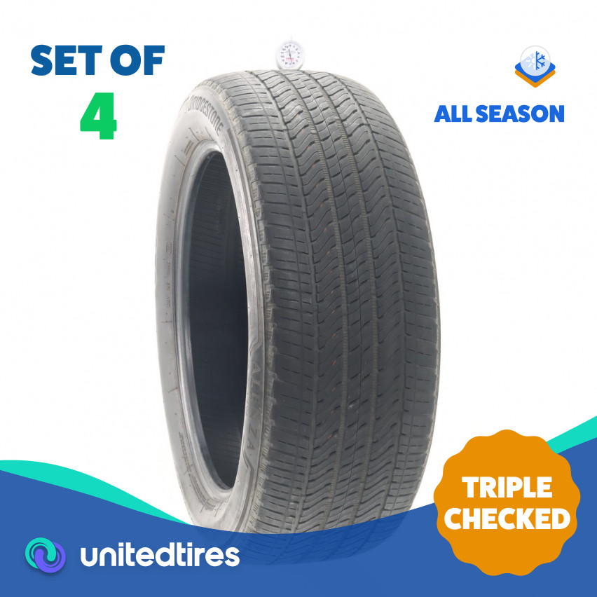 Set of (4) Used 275/50R22 Bridgestone Alenza A/S 02 111H – 6.5/32