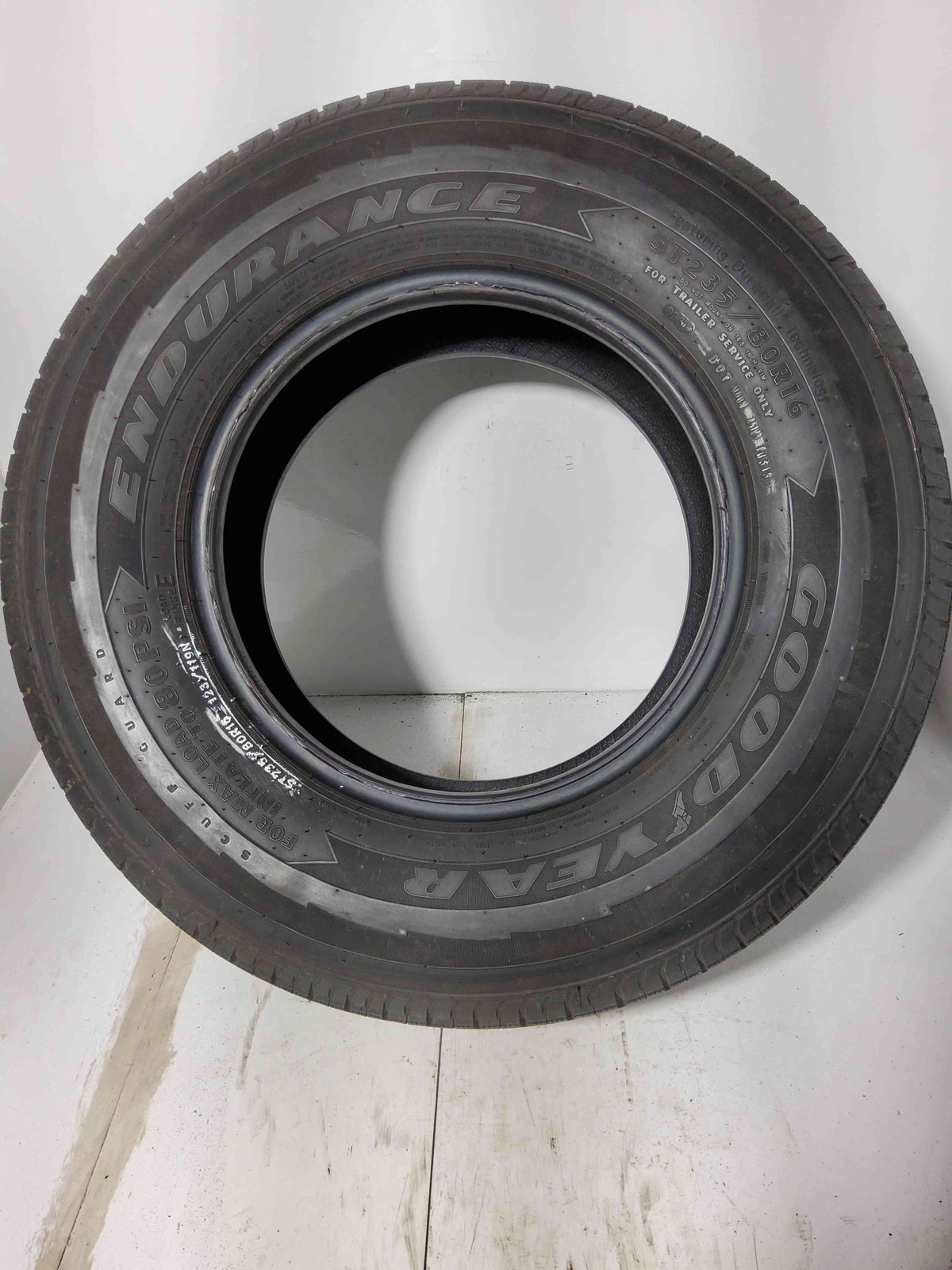 ST235/80R16 Goodyear Endurance 123 N Used 7/32nds